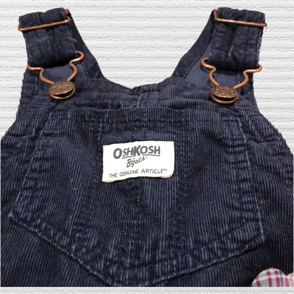 Oshkosh Overalls 18m Navy Corduroy Flower Pants